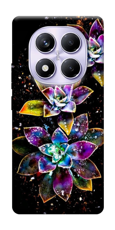 Чехол itsPrint Flowers on black для Xiaomi Redmi Note 14 Pro 4G, цветы, купить оптом с доставкой