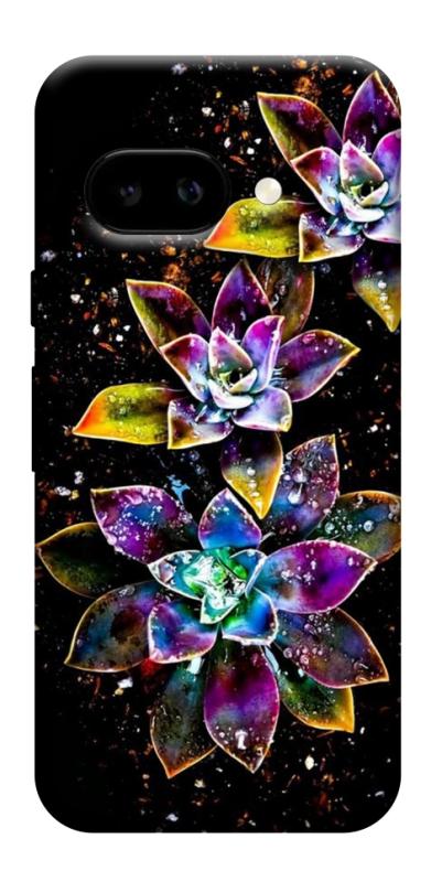 Чехол itsPrint Flowers on black для Google Pixel 9a, цветы, купить оптом с доставкой