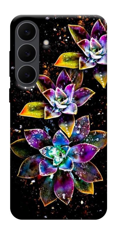Чехол itsPrint Flowers on black для Samsung Galaxy S25 FE, цветы, купить оптом с доставкой
