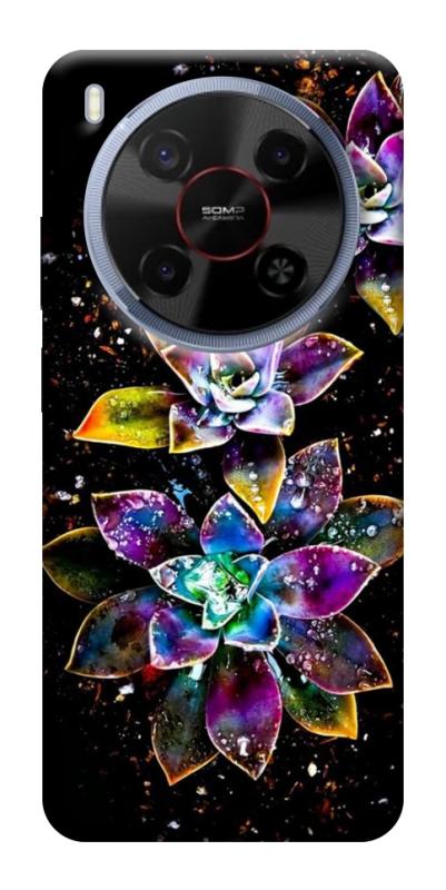 Чехол itsPrint Flowers on black для ZTE Nubia V70 Max, цветы, купить оптом с доставкой