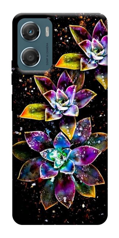 Чехол itsPrint Flowers on black для Motorola Moto G06, цветы, купить оптом с доставкой