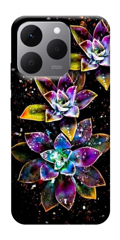Чехол itsPrint Flowers on black для Realme 15T, цветы, купить оптом с доставкой
