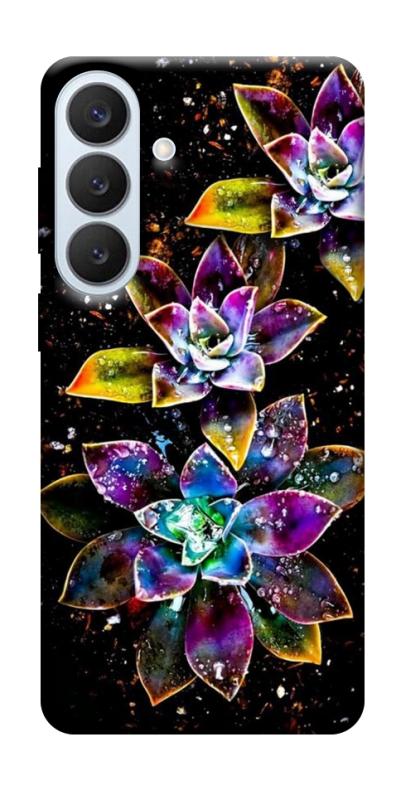Чехол itsPrint Flowers on black для Samsung Galaxy S26+, цветы, купить оптом с доставкой