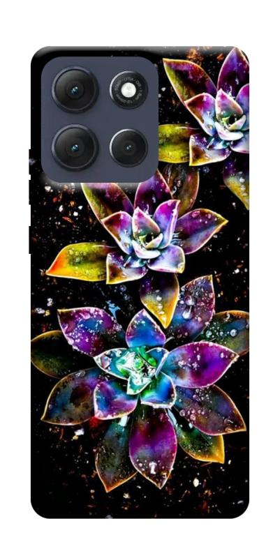 Чехол itsPrint Flowers on black для Motorola Moto G86 Power, цветы, купить оптом с доставкой