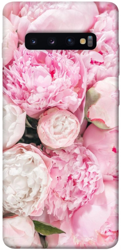 Чехол itsPrint Pink peonies для Samsung Galaxy S10+, цветы, купить оптом с доставкой