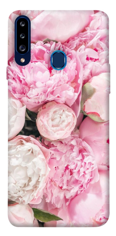 Чехол itsPrint Pink peonies для Samsung Galaxy A20s, цветы, купить оптом с доставкой