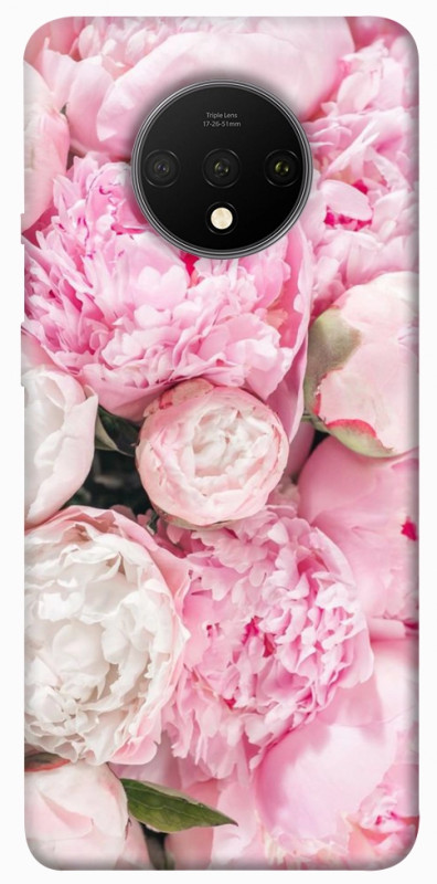 Чохол itsPrint Pink peonies для OnePlus 7T, квіти, купити оптом з доставкою