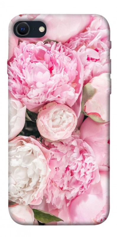 Чехол itsPrint Pink peonies для Apple iPhone SE (2020), цветы, купить оптом с доставкой