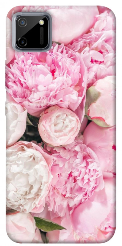 Чехол itsPrint Pink peonies для Realme C11, цветы, купить оптом с доставкой