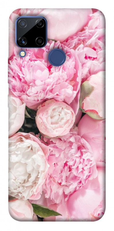 Чехол itsPrint Pink peonies для Realme C15, цветы, купить оптом с доставкой
