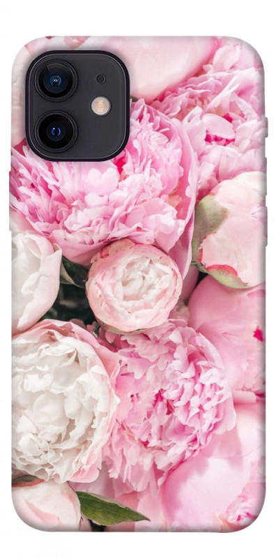 Чохол itsPrint Pink peonies для Apple iPhone 12 mini (5.4"), квіти, купити оптом з доставкою