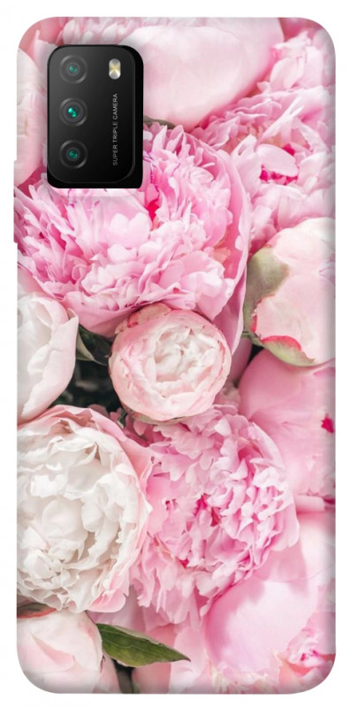 Чехол itsPrint Pink peonies для Xiaomi Poco M3, цветы, купить оптом с доставкой