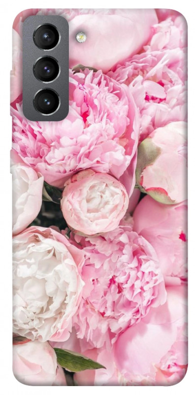 Чохол itsPrint Pink peonies для Samsung Galaxy S21 FE, квіти, купити оптом з доставкою