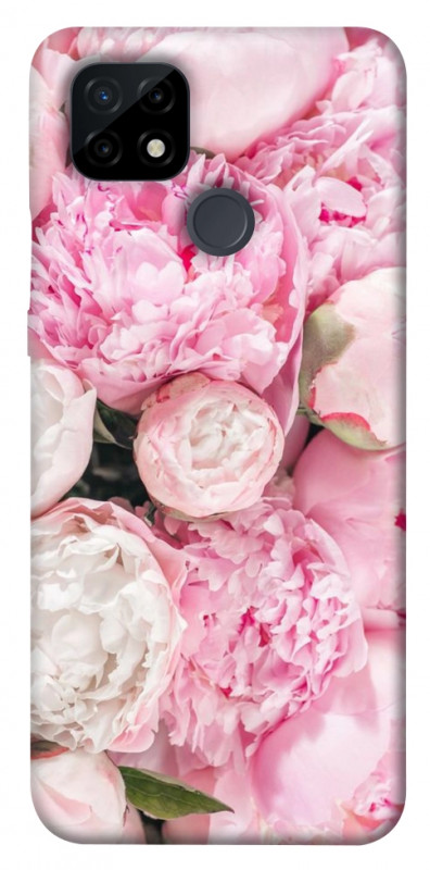 Чехол itsPrint Pink peonies для Realme C21, цветы, купить оптом с доставкой