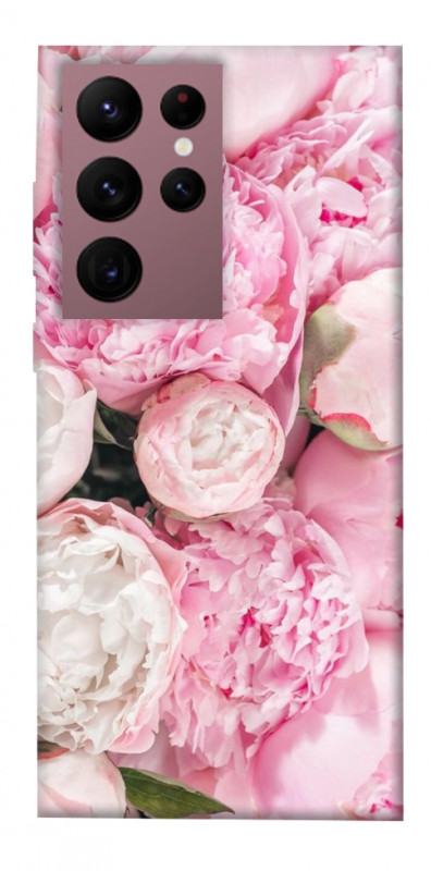 Чехол itsPrint Pink peonies для Samsung Galaxy S22 Ultra, цветы, купить оптом с доставкой