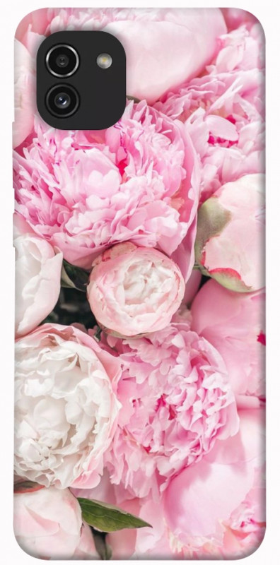 Чохол itsPrint Pink peonies для Samsung Galaxy A03, квіти, купити оптом з доставкою