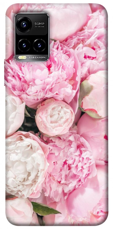 Чехол itsPrint Pink peonies для Vivo Y21 / Y33s, цветы, купить оптом с доставкой
