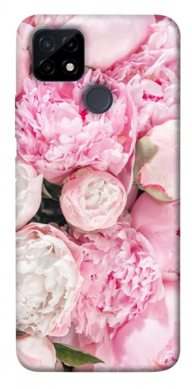 Чехол itsPrint Pink peonies для Realme C12, цветы, купить оптом с доставкой