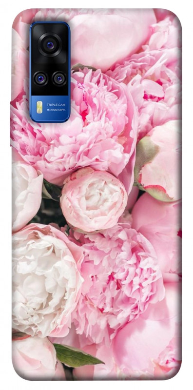 Чехол itsPrint Pink peonies для Vivo Y51a, цветы, купить оптом с доставкой