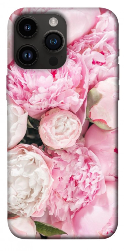 Чехол itsPrint Pink peonies для Apple iPhone 14 Pro Max (6.7"), цветы, купить оптом с доставкой
