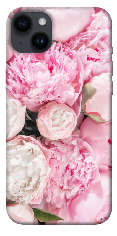 Чехол itsPrint Pink peonies для Apple iPhone 14 Plus (6.7"), цветы, купить оптом с доставкой
