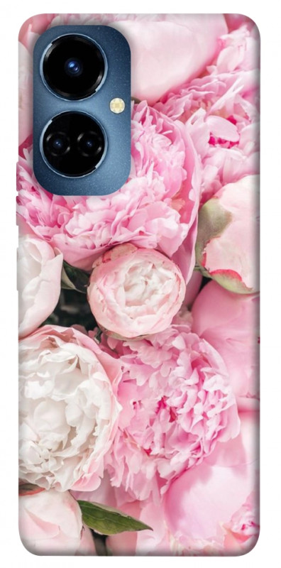 Чехол itsPrint Pink peonies для TECNO Camon 19 (CI6n) / 19 Pro (CI8n), цветы, купить оптом с доставкой