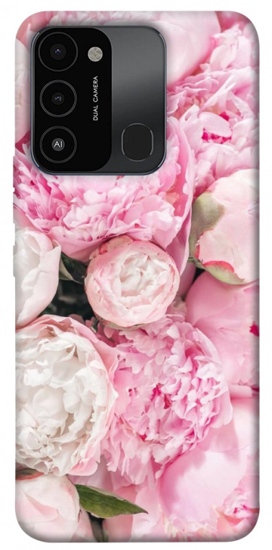 Чехол itsPrint Pink peonies для Tecno Spark Go 2022 (KG5m), цветы, купить оптом с доставкой