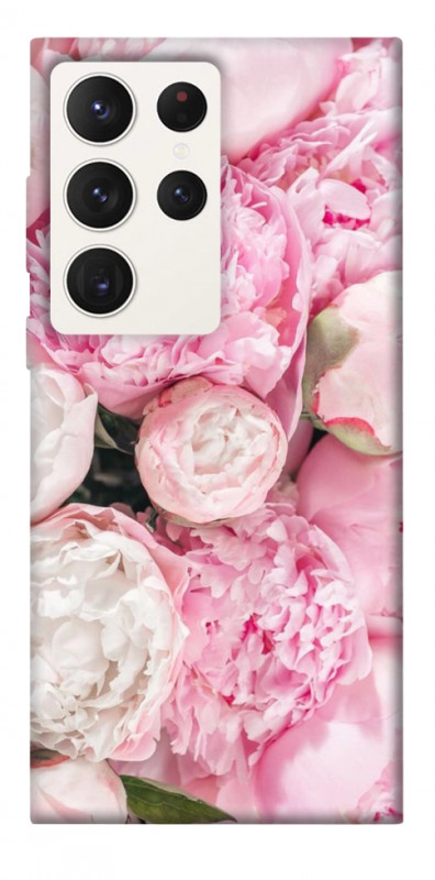 Чехол itsPrint Pink peonies для Samsung Galaxy S23 Ultra, цветы, купить оптом с доставкой
