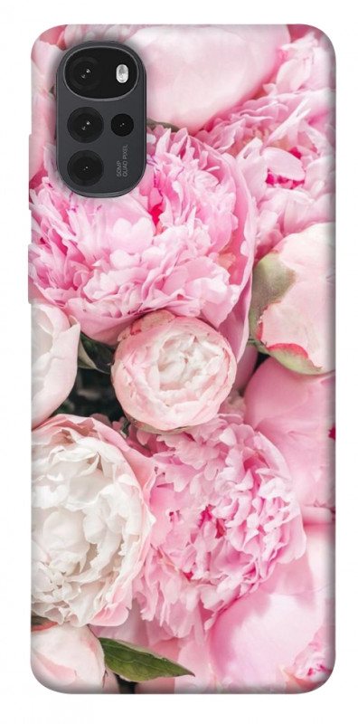 Чехол itsPrint Pink peonies для Motorola Moto G22, цветы, купить оптом с доставкой