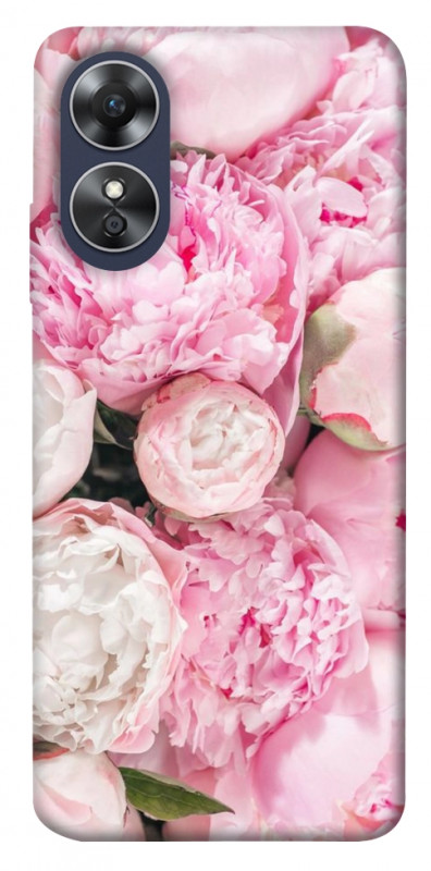 Чехол itsPrint Pink peonies для Oppo A17, цветы, купить оптом с доставкой