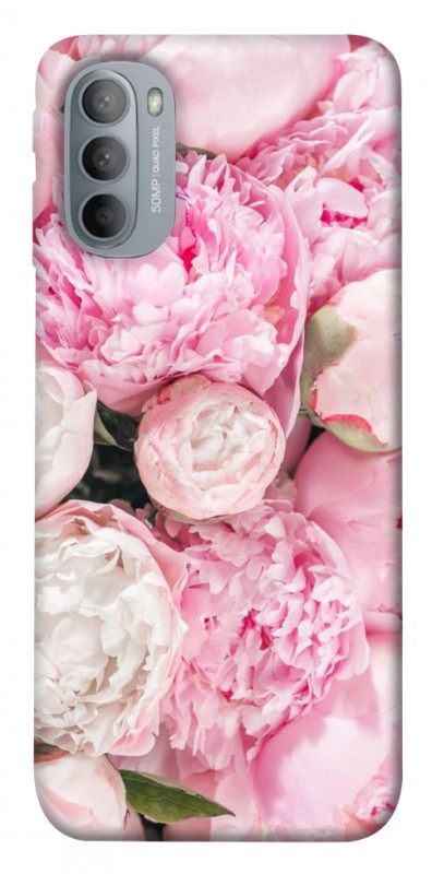 Чехол itsPrint Pink peonies для Motorola Moto G31, цветы, купить оптом с доставкой