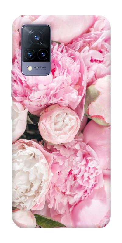 Чохол itsPrint Pink peonies для Vivo V21, квіти, купити оптом з доставкою