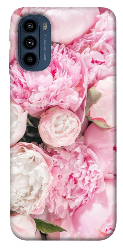 Чехол itsPrint Pink peonies для Motorola Moto G41, цветы, купить оптом с доставкой