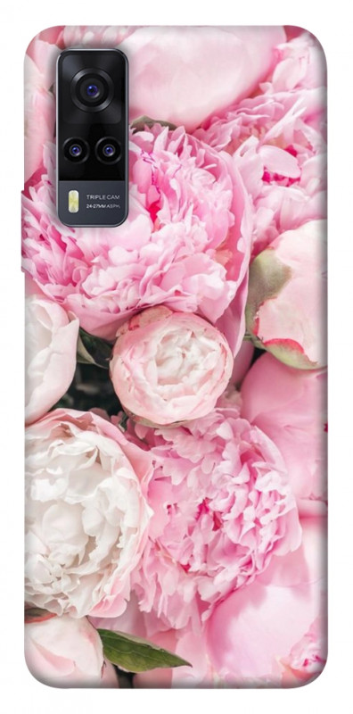Чохол itsPrint Pink peonies для Vivo Y31, квіти, купити оптом з доставкою