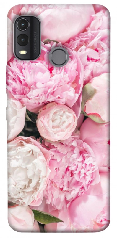 Чехол itsPrint Pink peonies для Nokia G11 Plus, цветы, купить оптом с доставкой