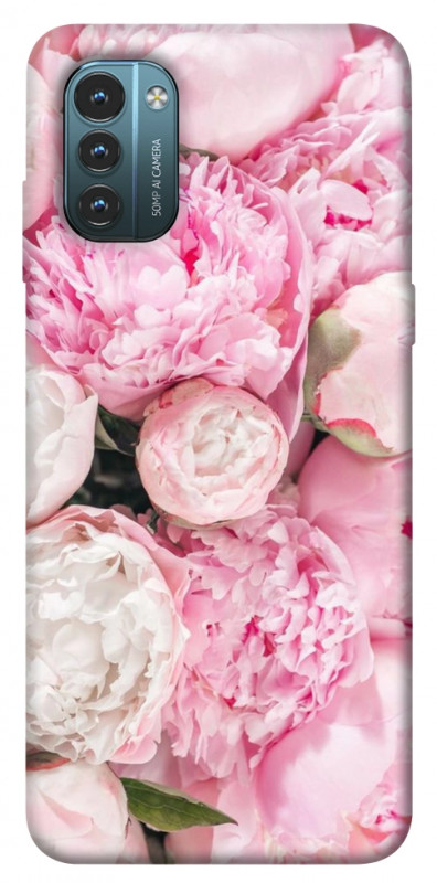 Чехол itsPrint Pink peonies для Nokia G21, цветы, купить оптом с доставкой