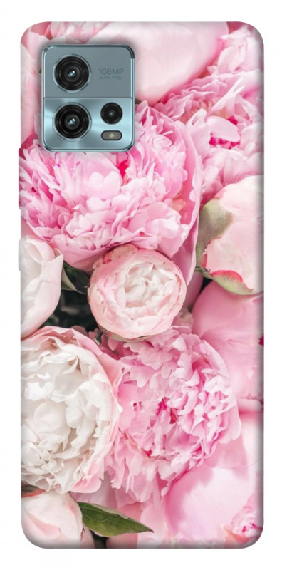 Чехол itsPrint Pink peonies для Motorola Moto G72, цветы, купить оптом с доставкой