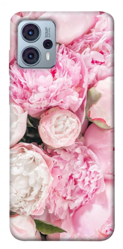 Чехол itsPrint Pink peonies для Motorola Moto G23, цветы, купить оптом с доставкой