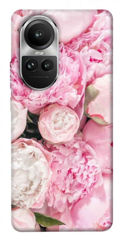 Чехол itsPrint Pink peonies для Oppo Reno 10, цветы, купить оптом с доставкой