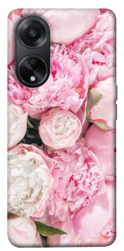 Чехол itsPrint Pink peonies для Oppo A58 4G, цветы, купить оптом с доставкой
