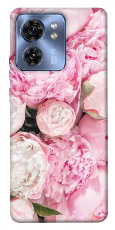 Чехол itsPrint Pink peonies для Motorola Edge 40, цветы, купить оптом с доставкой