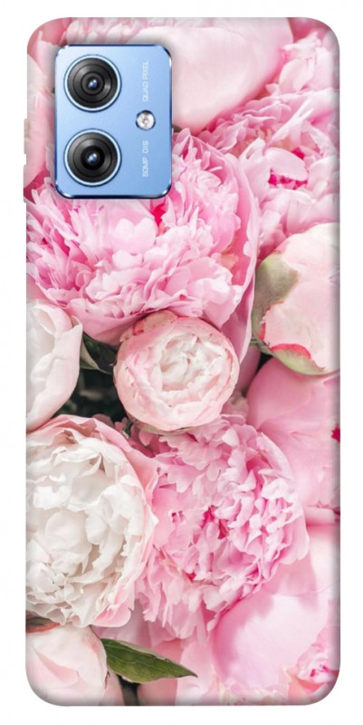 Чохол itsPrint Pink peonies для Motorola Moto G84, квіти, купити оптом з доставкою