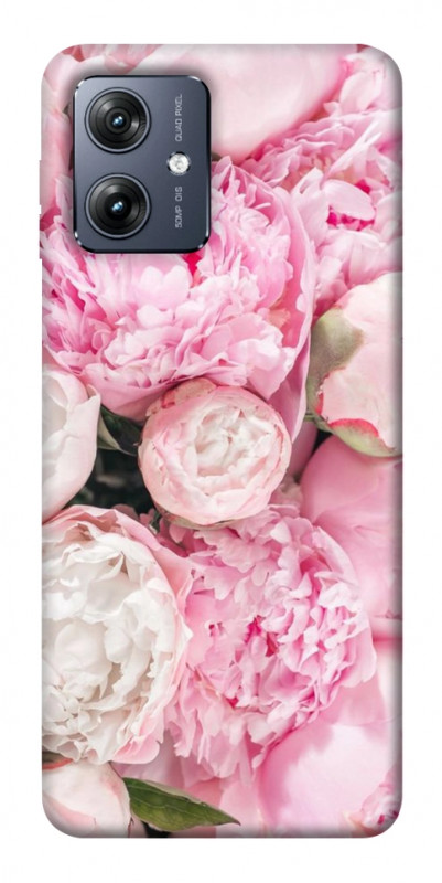 Чехол itsPrint Pink peonies для Motorola Moto G54, цветы, купить оптом с доставкой