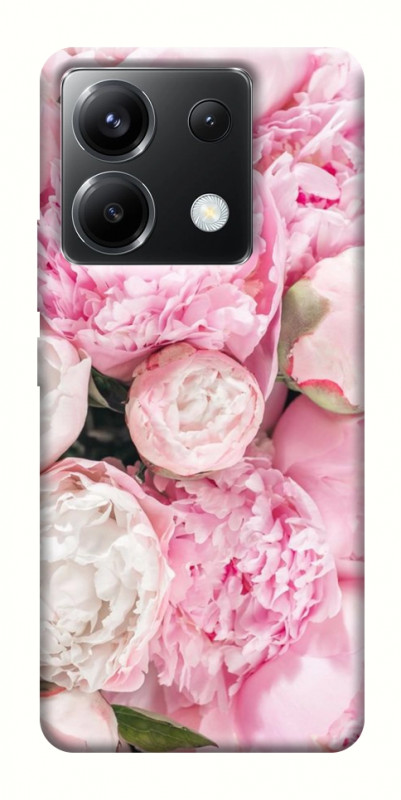 Чехол itsPrint Pink peonies для Xiaomi Poco X6, цветы, купить оптом с доставкой