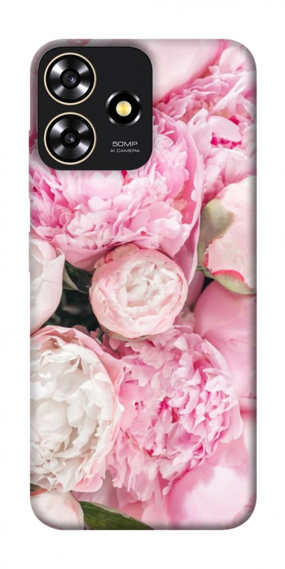 Чехол itsPrint Pink peonies для ZTE Blade A73 4G, цветы, купить оптом с доставкой