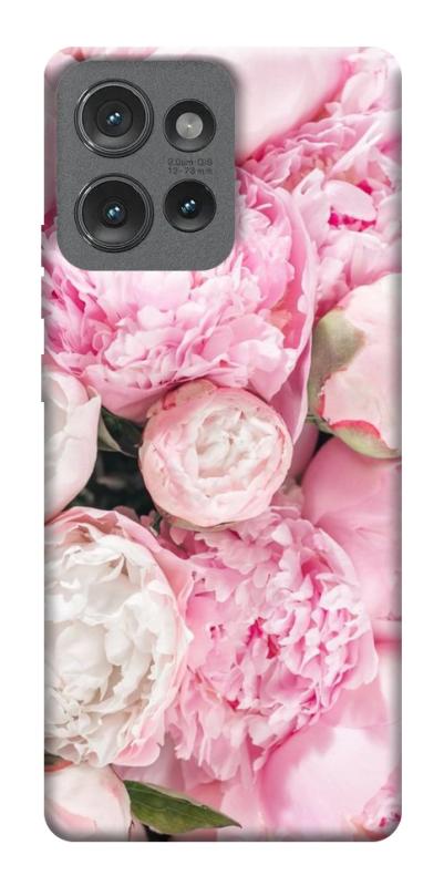 Чехол itsPrint Pink peonies для Motorola Edge 50, цветы, купить оптом с доставкой