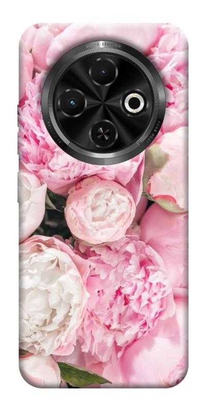 Чохол itsPrint Pink peonies для TECNO Spark 30C, квіти, купити оптом з доставкою