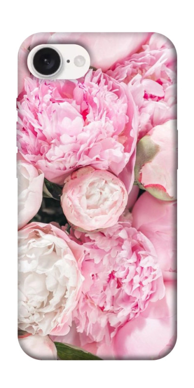 Чехол itsPrint Pink peonies для Apple iPhone 16e (6.1"), цветы, купить оптом с доставкой
