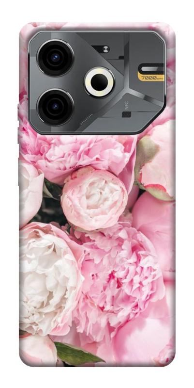 Чехол itsPrint Pink peonies для TECNO Pova 6 Neo (LI6), цветы, купить оптом с доставкой