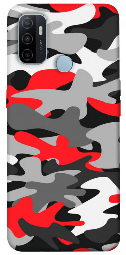 Чохол itsPrint Червоно-сірий камуфляж для Oppo A53 / A32 / A33